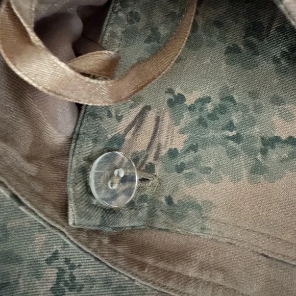 Lauren Ralph Lauren Vintage Tan Scenic Print Wrap Maxi Skirt 12 - Picture 9 of 11